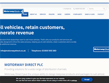 Tablet Screenshot of motorwaydirect.co.uk